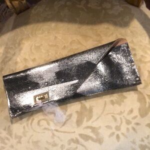 Silver Color Leather handbag custom NWOT